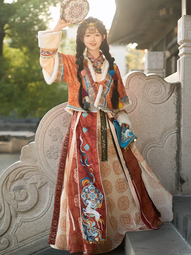 Hanfu daily suit thickened cardigan exotic wear clothing