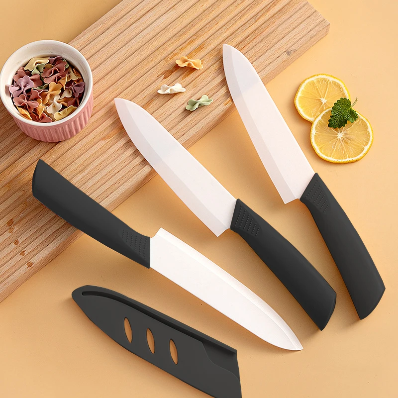 3/4/5 inch ceramic knife can resist oxidation without rust fruit knife with knife cover Portable knife Kitchen accessories Knife
