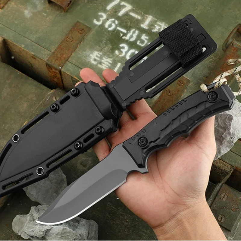 

Outdoor Straight Knife Wilderness Survival Tactical Knifes Multifunctional Survival Knife Camping Portable Self-defense Knifes