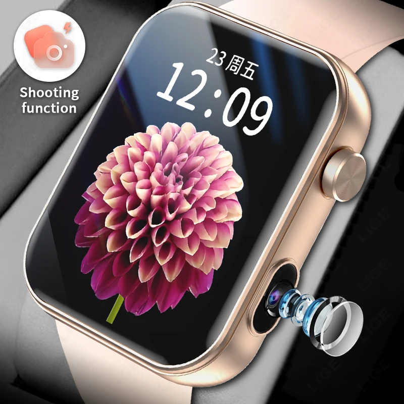 

LIGE Smart Watch Camera Photograph Bluetooth Call IP67 Waterproof Smartwatch Heart Rate Monitoring Fashion Sporty Smartwatches