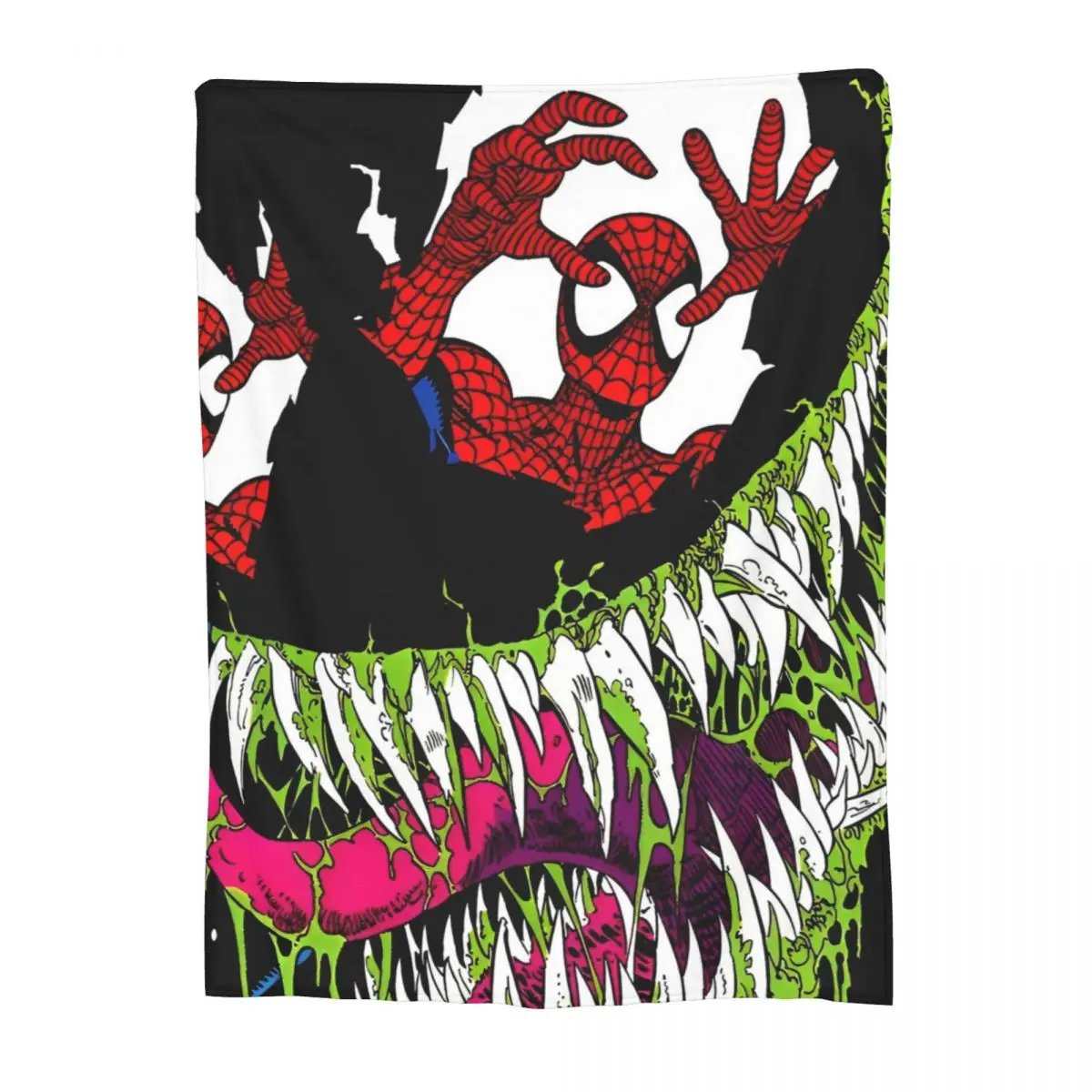 Rising Spider Venom Symbiote Antihero Spiderman Comic Blanket Cover Coral Fleece Plush Throw Blanket for Bedding Couch Bed Rug