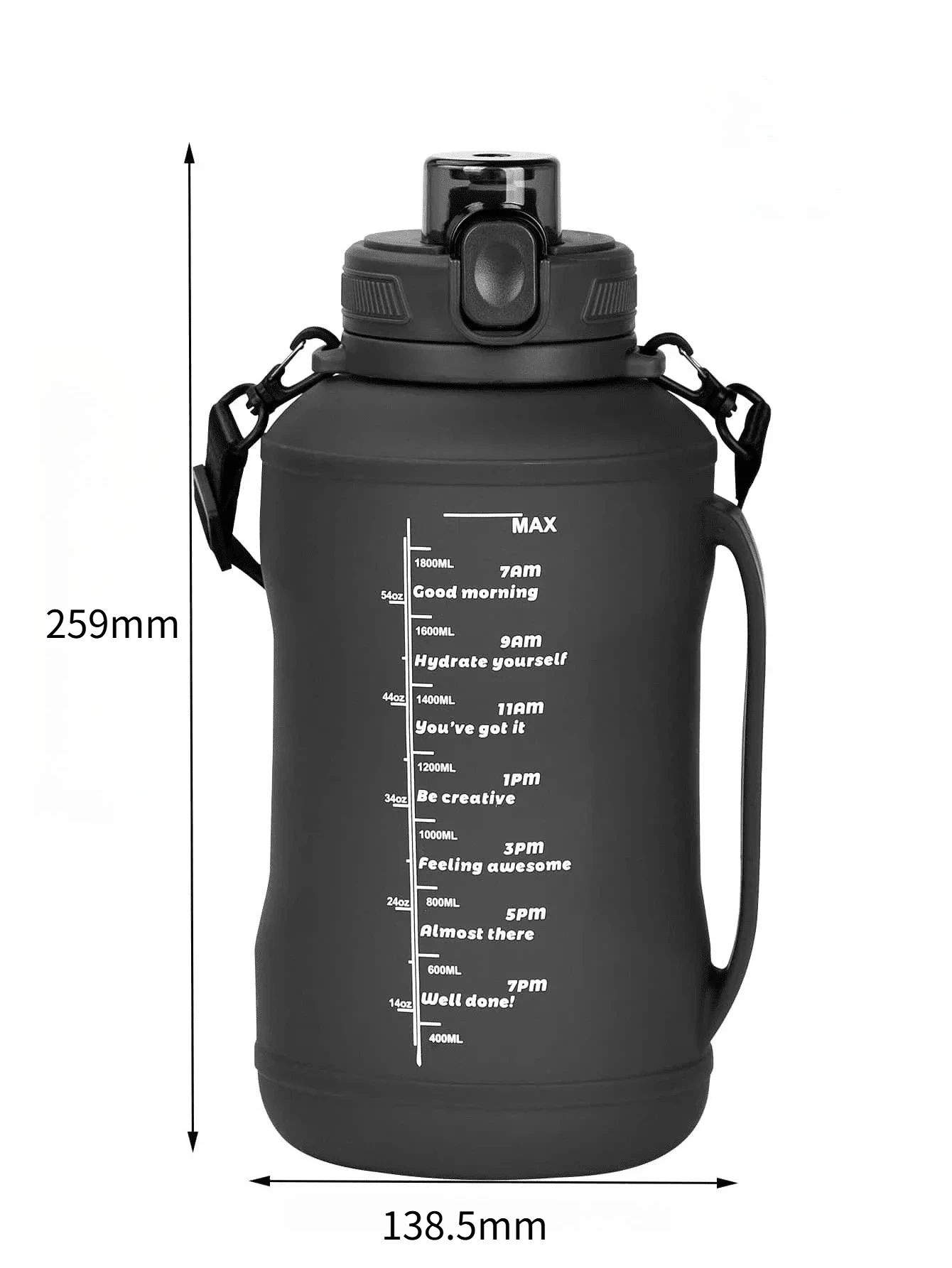 Large Capacity Silicone Foldable Water Bottle Sports Water Cup Outdoors Collapsible 2L Water Bottle with Handle & Straw