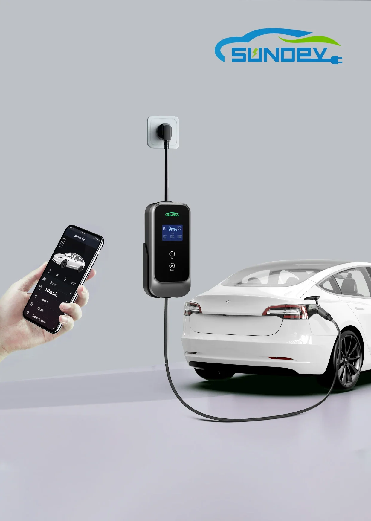 Factory Direct American Standard Type2 EV Charging 3.5KW 7KW Multi-Phase Adjustable Portable Charging Stations