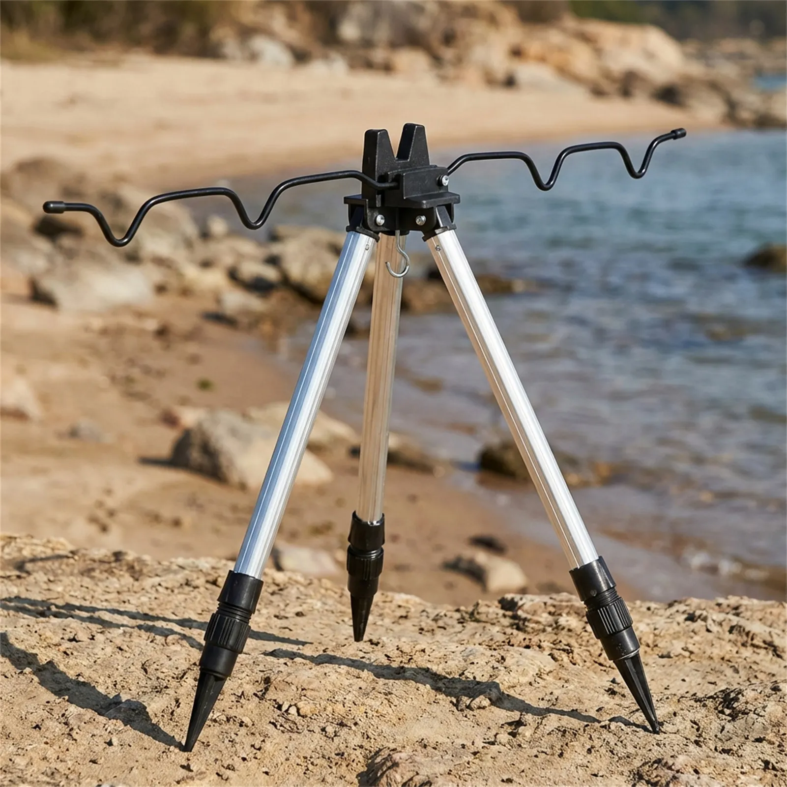 

Телескопическая подставка для удочки из алюминиевого сплава, треугольная, для морской и речной рыбалки