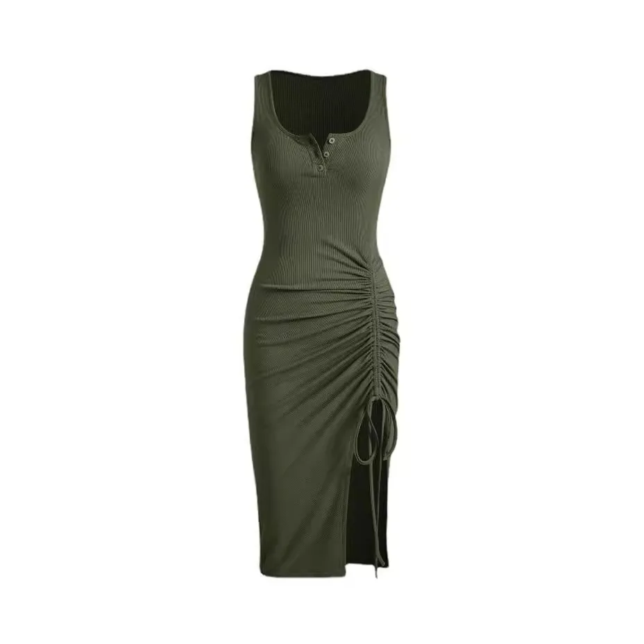 European and American Style Sexy Threaded Dress Tight Skirt Bottom Drawstring Women's Clothing Cw58798