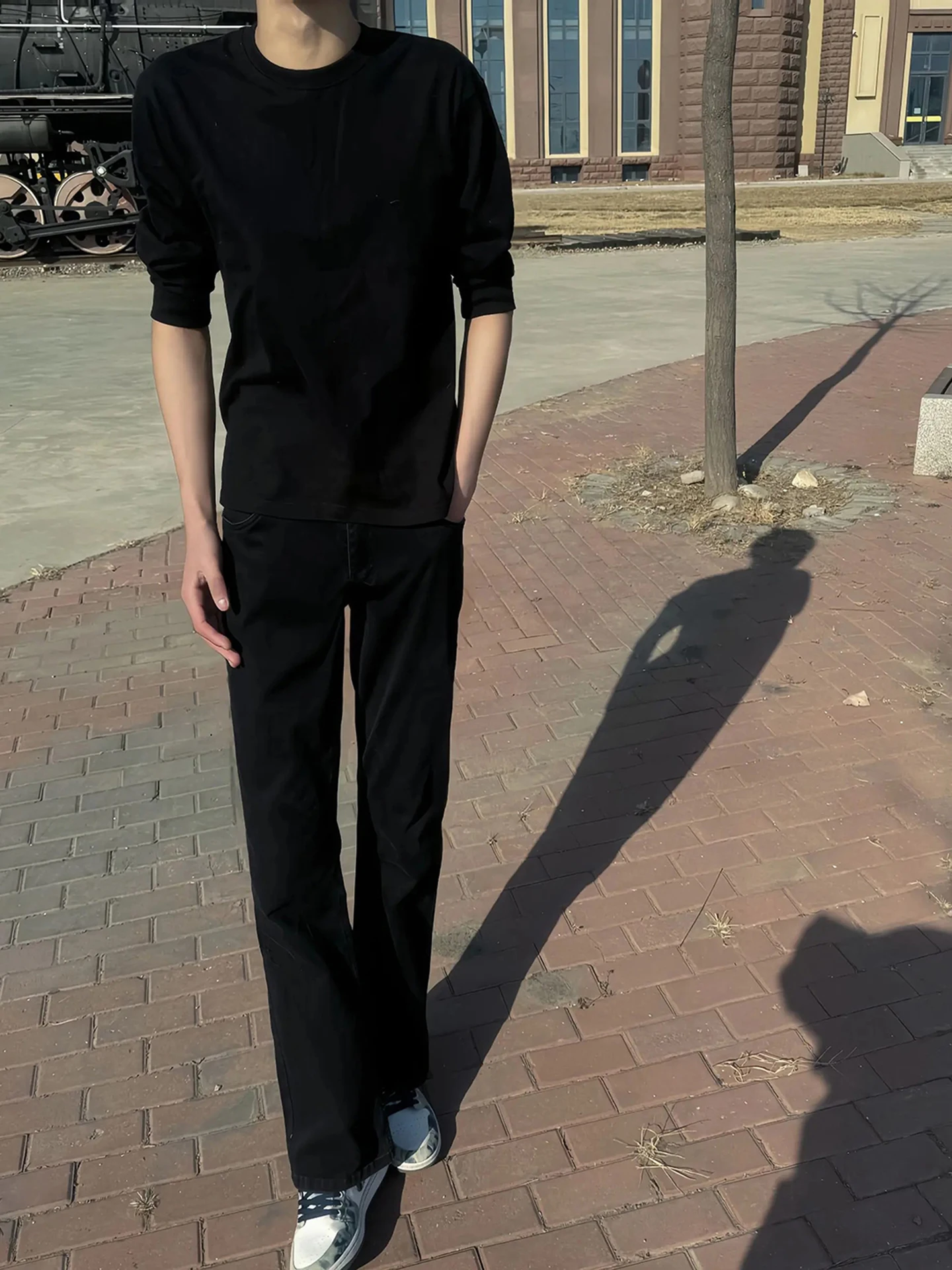 

Bla Slim Straight Jeans Men's Extended Length Knife High Street American Sle Spring Faion Casual High Waist Bootcut