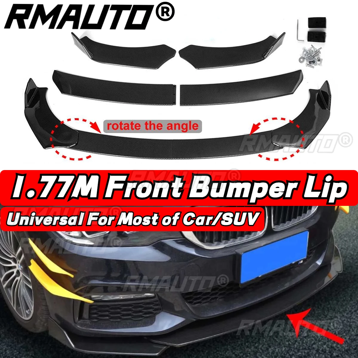 

Универсальный автомобильный передний бампер, разделитель для губ, диффузор, спойлер, комплект кузова для BMW, Benz, KIA, VW, Honda, Toyota