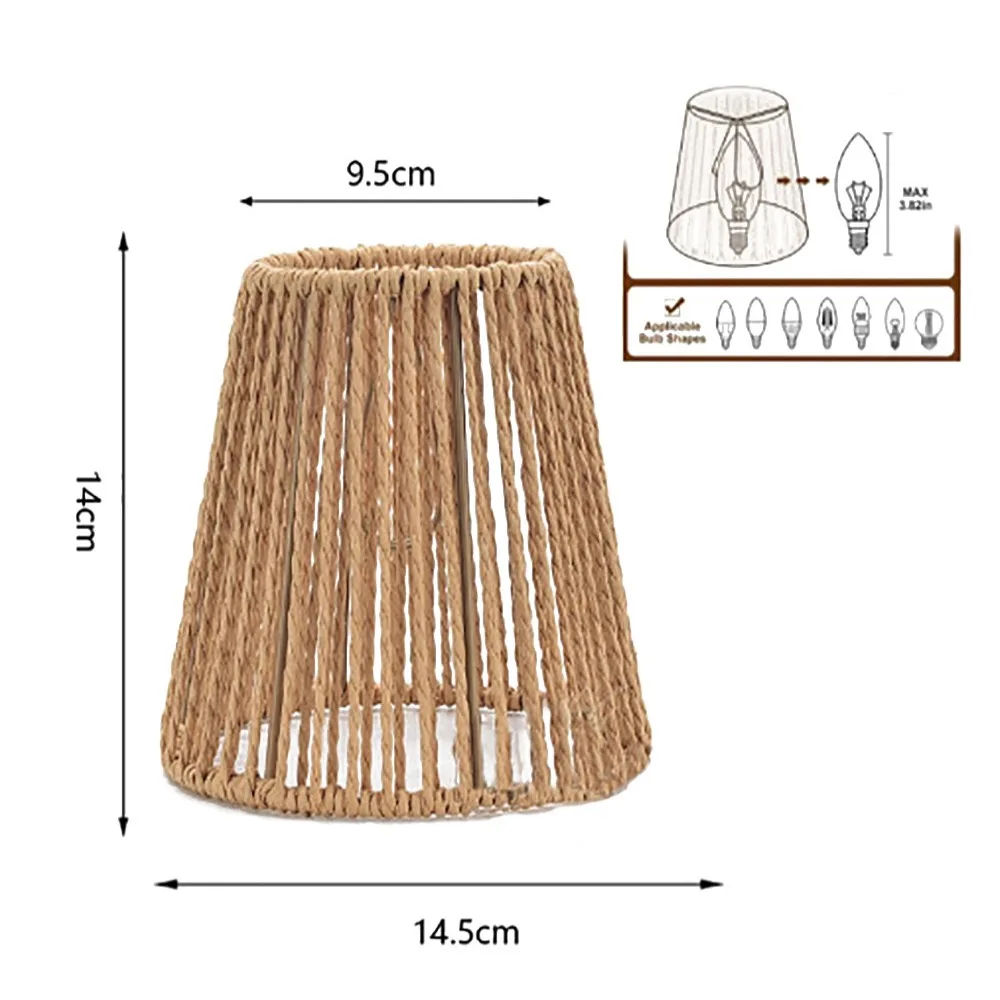 Abat-jour tissé design vintage en cannage, luminaire suspendu, décoration intérieure