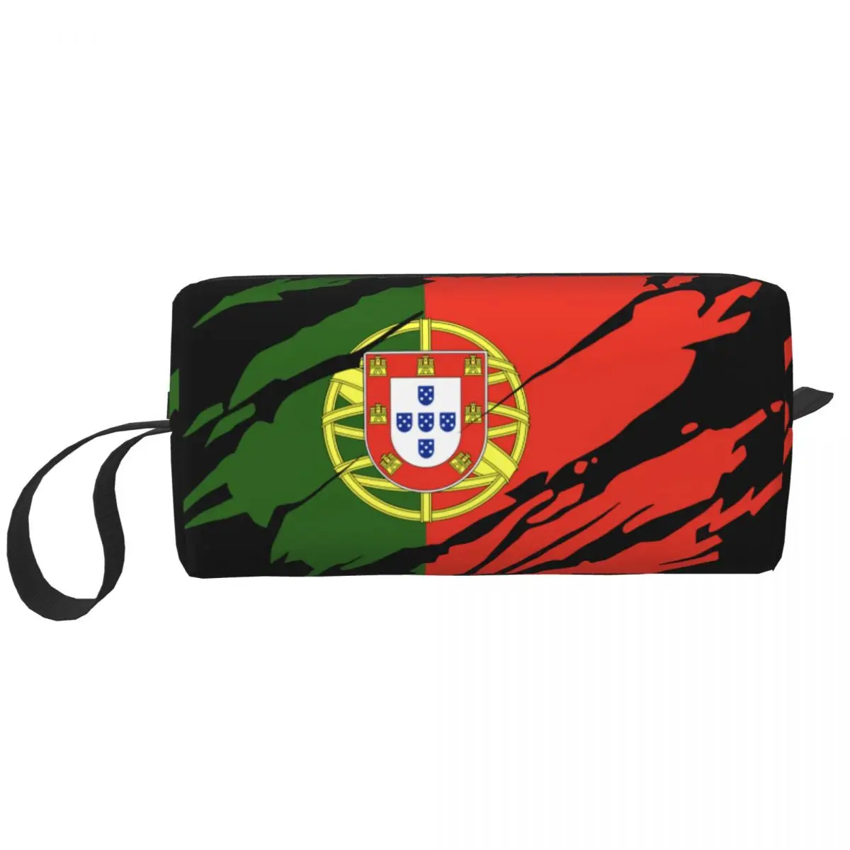 Custom Fashion Portugal Flag Travel Toiletry Bag Women Makeup Cosmetic Organizer Beauty Storage Dopp Kit