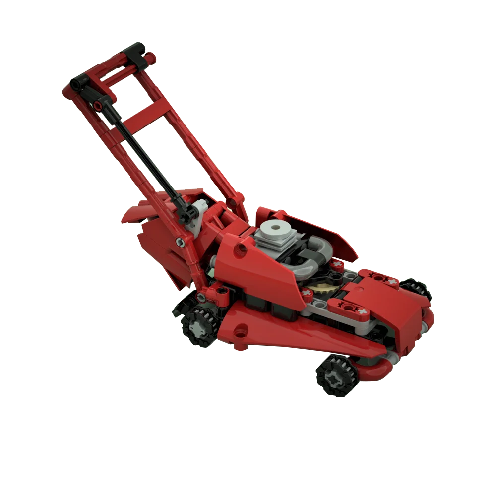 MOC DE RIJK KID GASMAAKER Tuin Wieden Machine Bakstenen Villa Tuin Gras Grasmaaier Bouwsteen Kinderen Speelgoed Verjaardagscadeau