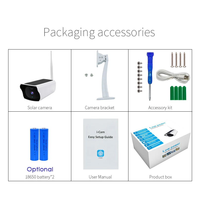 Gadinan-cámara de seguridad impermeable para exteriores, Panel Solar inalámbrico con WIFI, cámara de vigilancia con batería, Audio bidireccional, IP