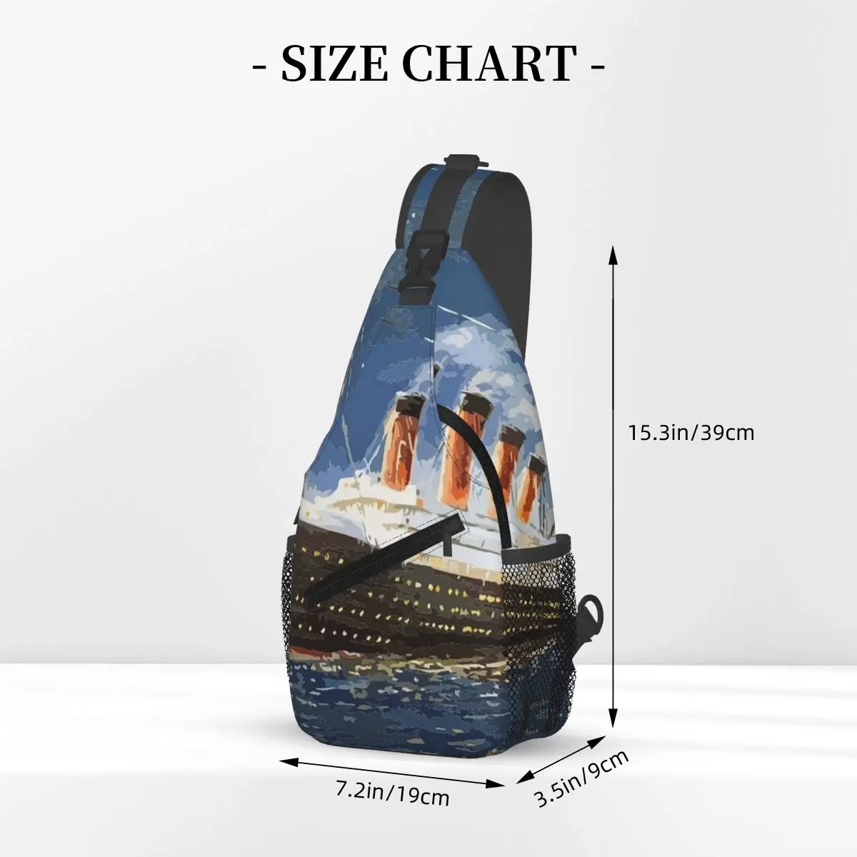 The Most Popular Ship Of All Times, Titanic. Sling Backpack Sling Bag Hiking Chest Bag Daypack Crossbody Backpack Shoulder Bag