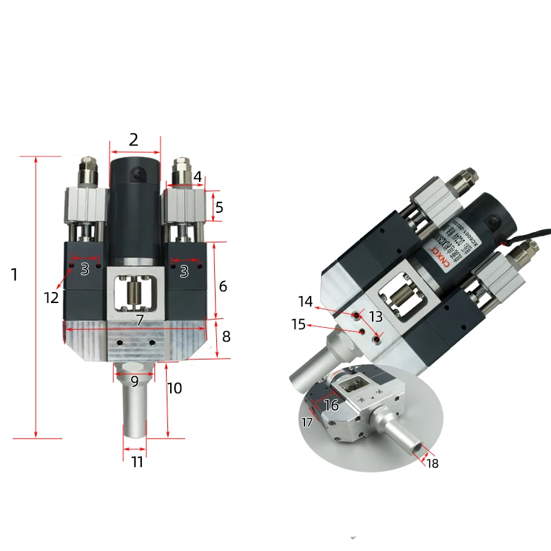 DJF-73 고유량 전기 교반 동적 AB 접착제 밸브 금속 부식 저항성 포인트 디스펜싱용