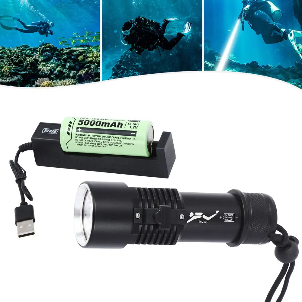 

Professional LED Diving Light, Waterproof Scuba Lamp & Underwater Flashlight