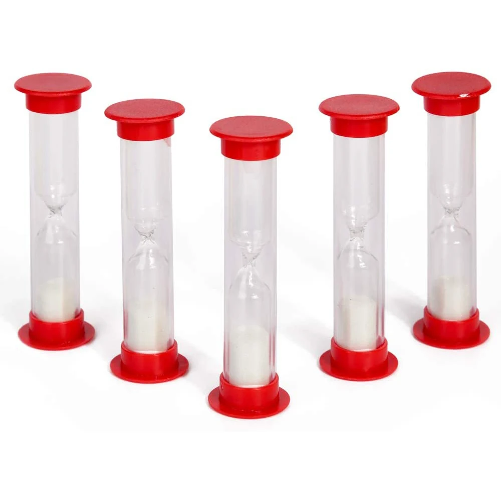 

ABLK 30 Sec Sand Timer Hourglass Sandglass Clock Countdown Bulk Toy Set Timers Kids Games Pack of 20 (White Sand)