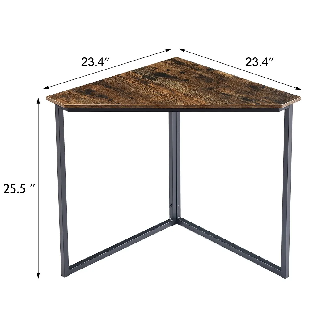 

Corner Desk for Living Room, Corner Storage Shelf, Industrial Triangle Organizer for Bedroom, Living Room