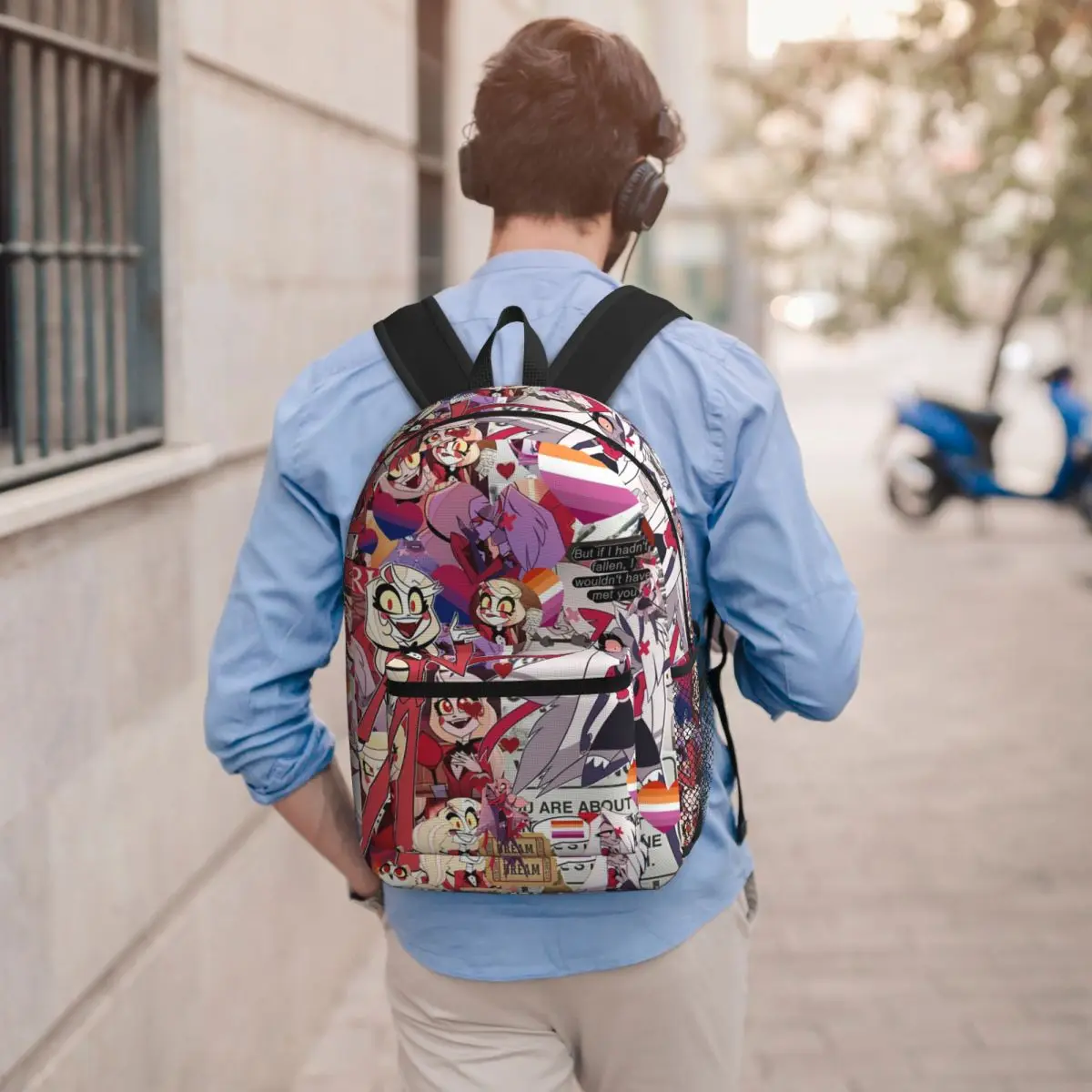 

Charlie And Vaggie Valentines Hazbin Hotels Backpack Boys Girls BookBag Kids School Bag Laptop Shoulder Bags for Men Women