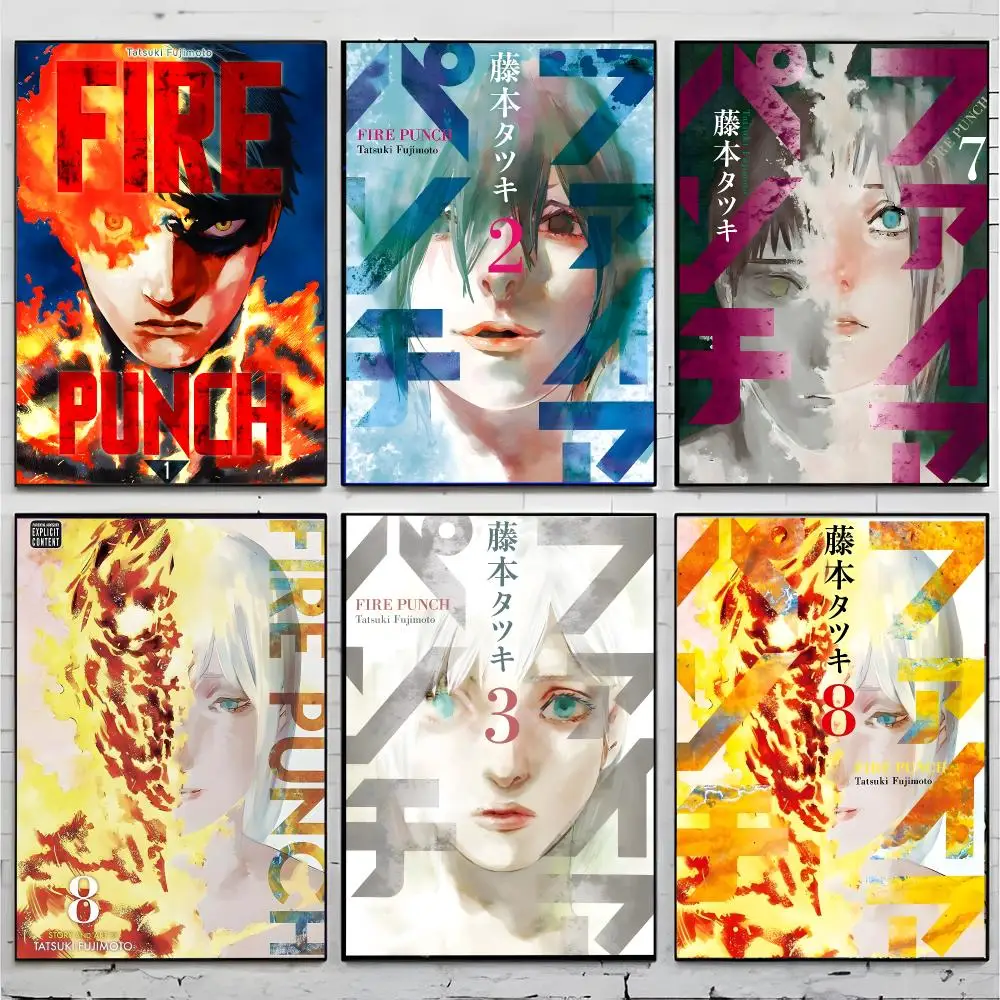 manga action F-Fire Punch Poster Premium Decor Art & Gift for Household Lounge Home Ornaments