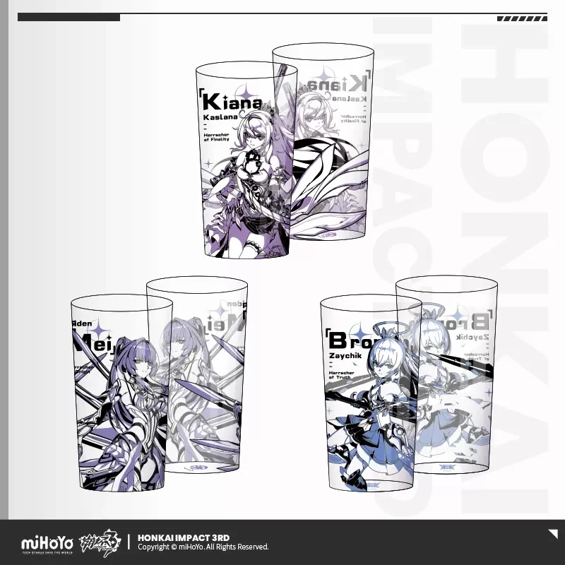 

MIHOYO Genuine Anime Games Honkai Impact 3 DERIVATIVE Product Line Impression Theme Water Cup Bronya Mei Kiana Coffee Mug