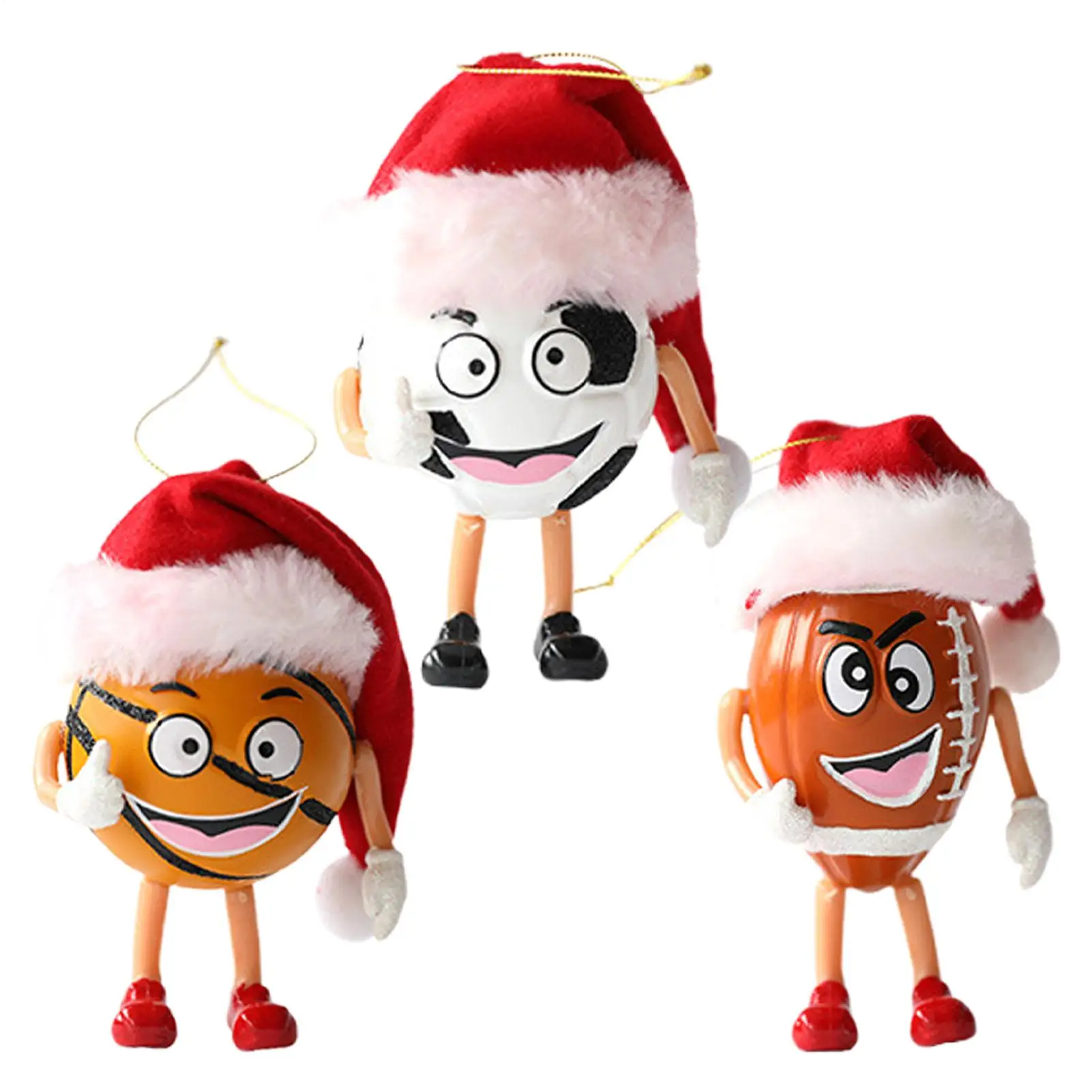Christmas Tree Decorations Hanging Funny Expressions Sport Ball Football Basketball Sports Pendants New Year Gifts
