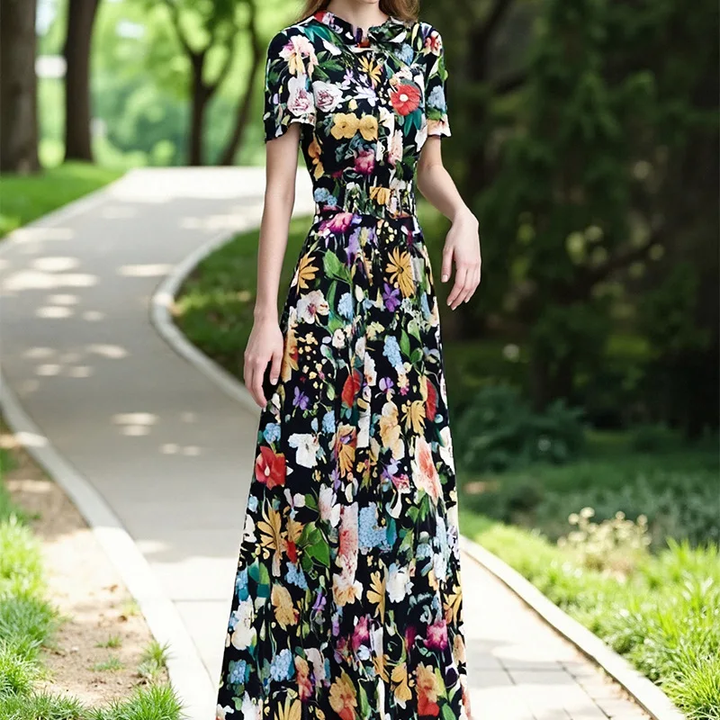 

TOY-2025Spring New Women's Fashion Elegant Off-Shoulder Dress Style