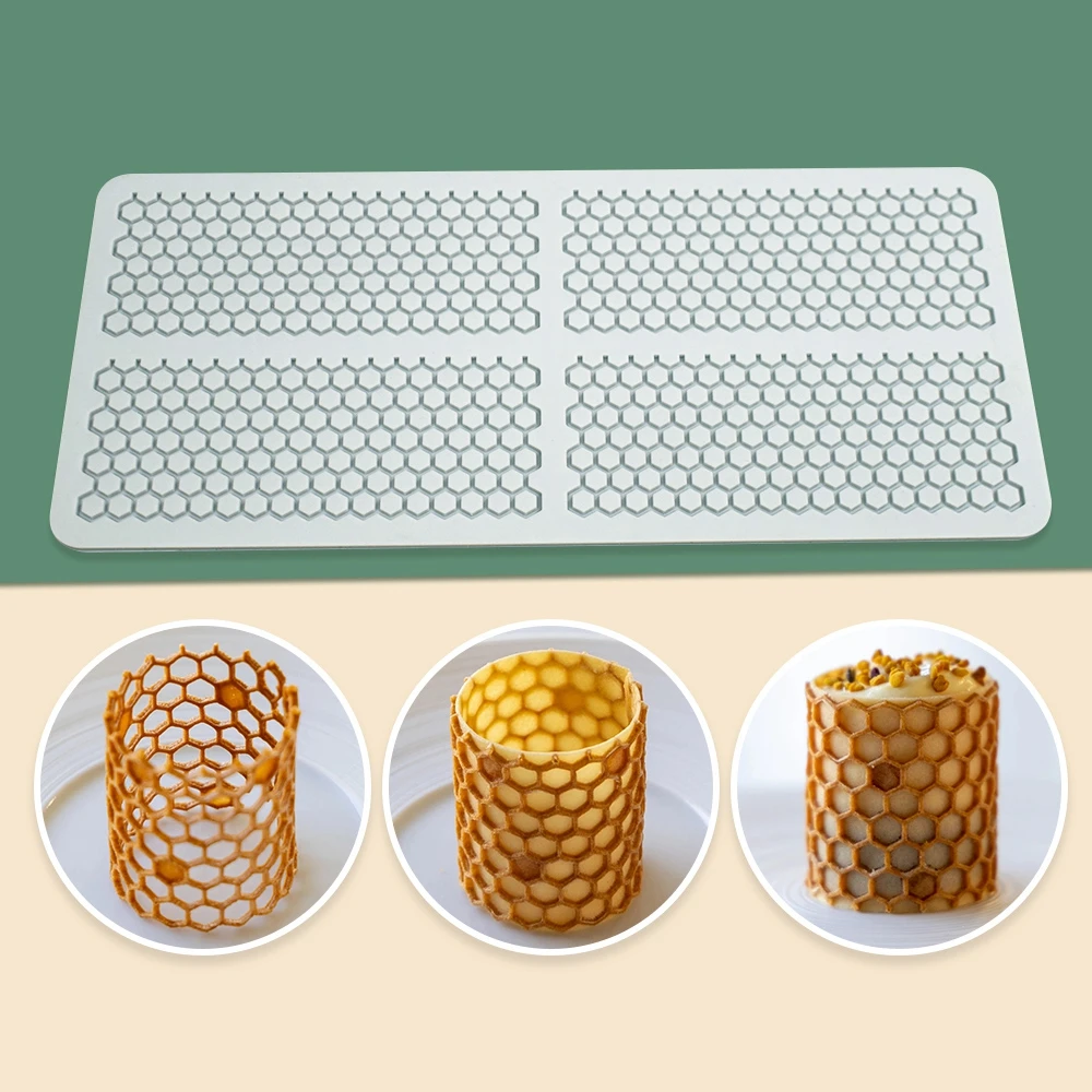 Formas De Silicone Honeycomb Silicone Cake Lace Mold Cake Decorating Tool Border Decoration Lace Mold kitchen Baking Tool