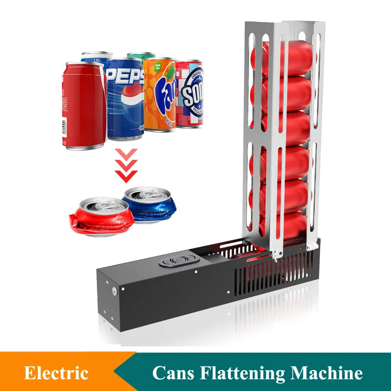 

Electric Continuous Cans Presser Machine Vertical Jars Compressor Machine Plastic Bottles Aluminum Cans Flattening Machine