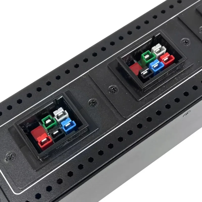 Smart socket power cable rack mounting