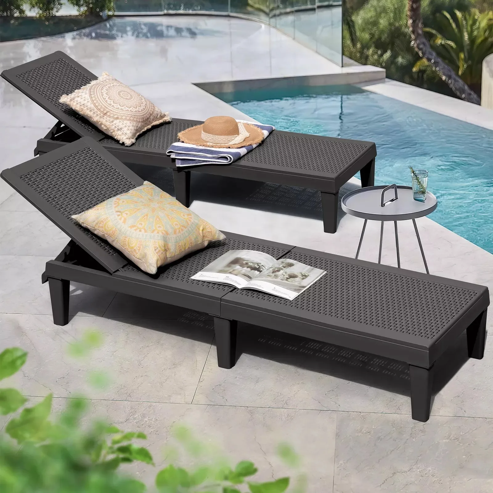 US  The outdoor lounge chair of the Imperial Concubine Chair comes with a 5-position adjustable backrest-