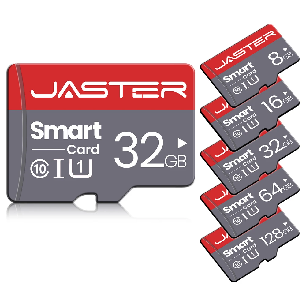 JASTER Memory Card 128G Free Card Reader Gift High Speed Class 6 TF SD Card Suitable for Mobile Phone Computer Speaker HD Camera