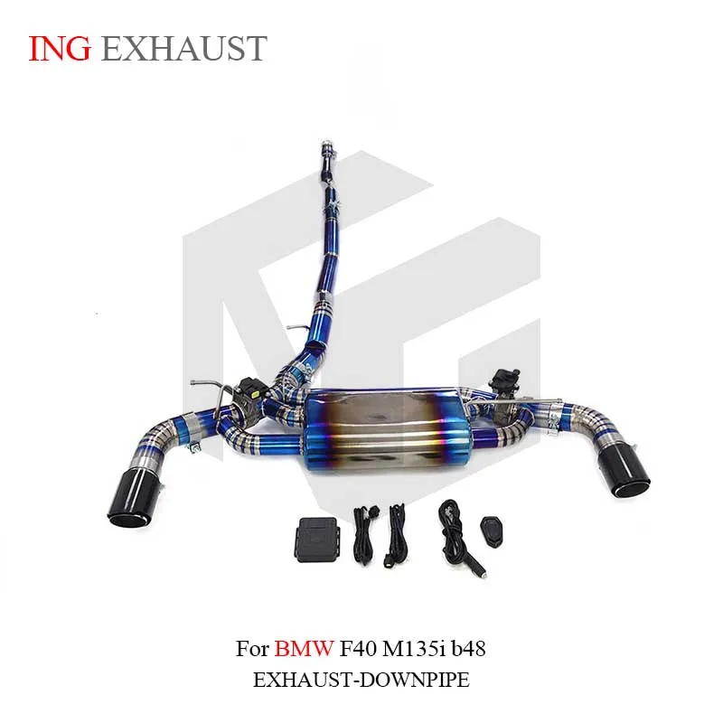 FOR BMW F40 M135i b48 ING Titanium Exhaust System Performance Catback Muffler With Valves