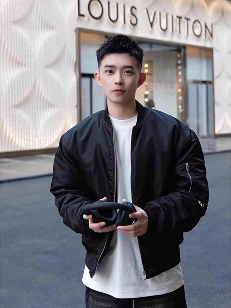 

Винтажный бейсбольный джет для мужчин с мягкой подкладкой American Cleanfit, весна-осень, модный джет на молнии для уличного полета C...