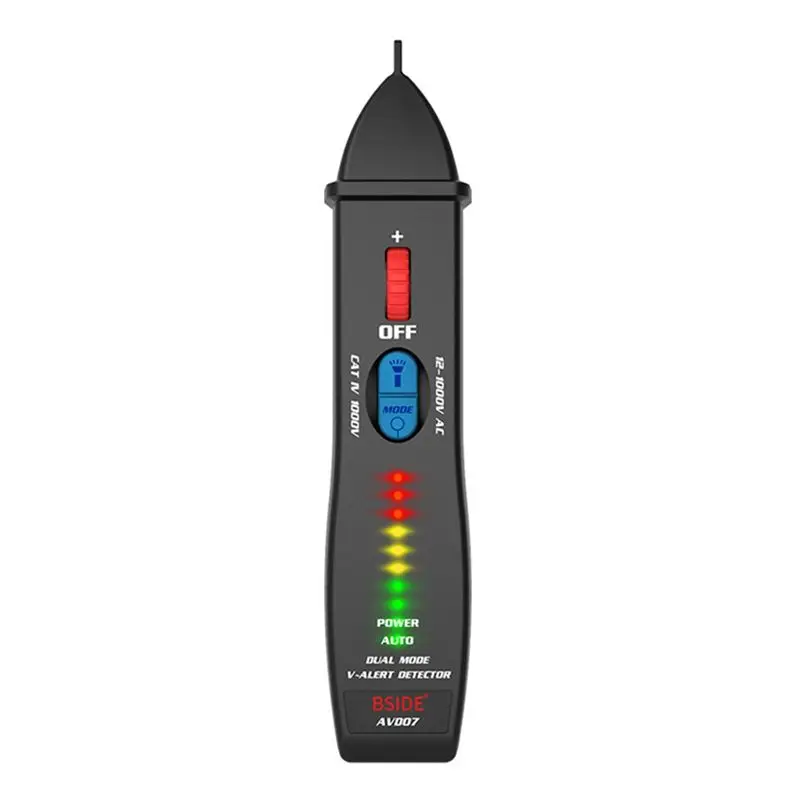 

BSIDE 1Set AVD07 Non-Contact Voltage Detector Smart Electric Pen Tester Live/Neutral Wire Distinction Continuity Check NCV ABS-A