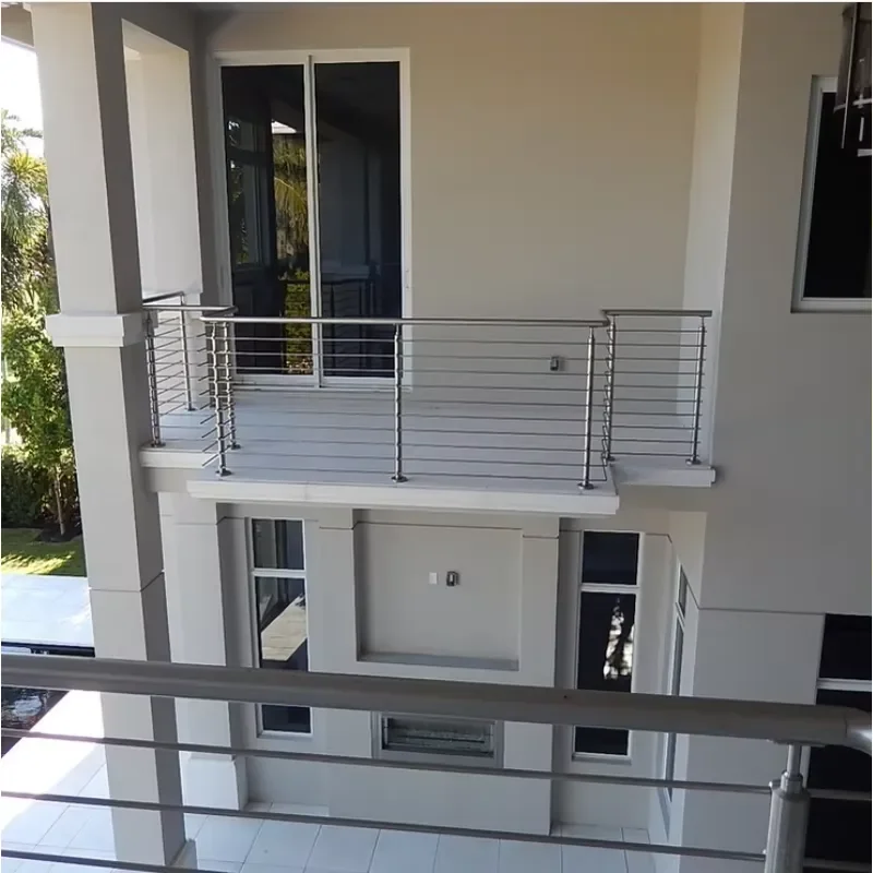 Modern Style Solid Bar Metal Outdoor Balustrades Design Rod Railing for Balcony