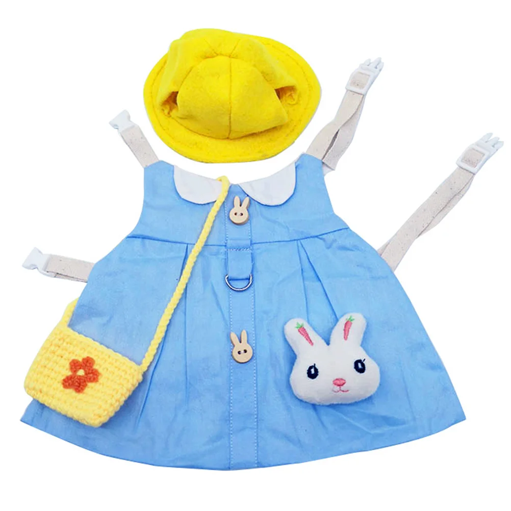 

1Set Pet Rabbit Costume Harness Clothing Set Gentle Style Comfortable Breathable Bunny Harness for Walks Party Decoration