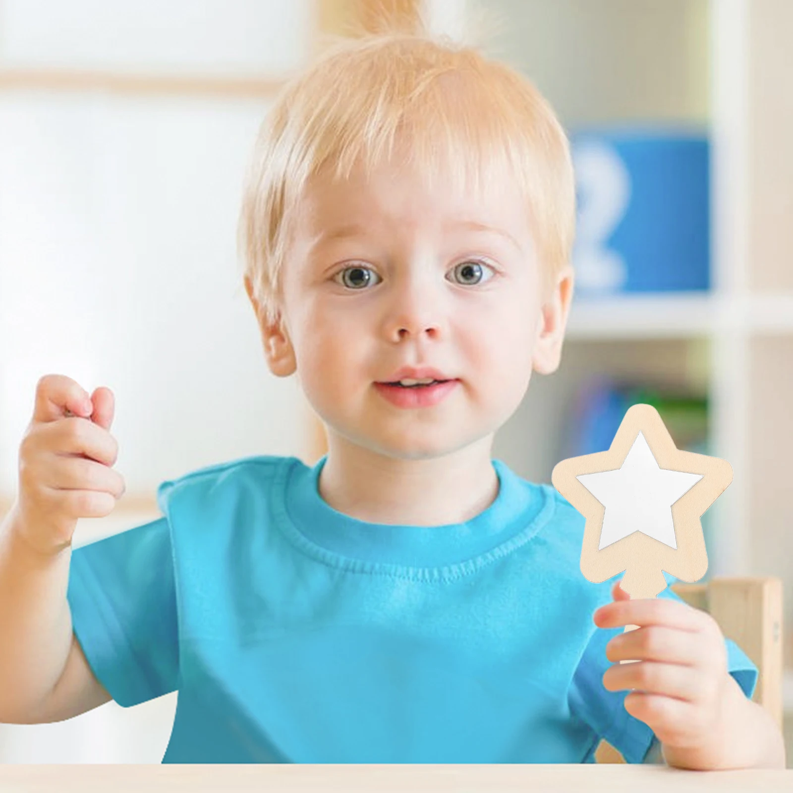 

10Pcs Kids Wooden Mirrors DIY Unfinished Small Mirror Set for Toddler Room Decor Craft Projects Portable Safe Reflective Tool