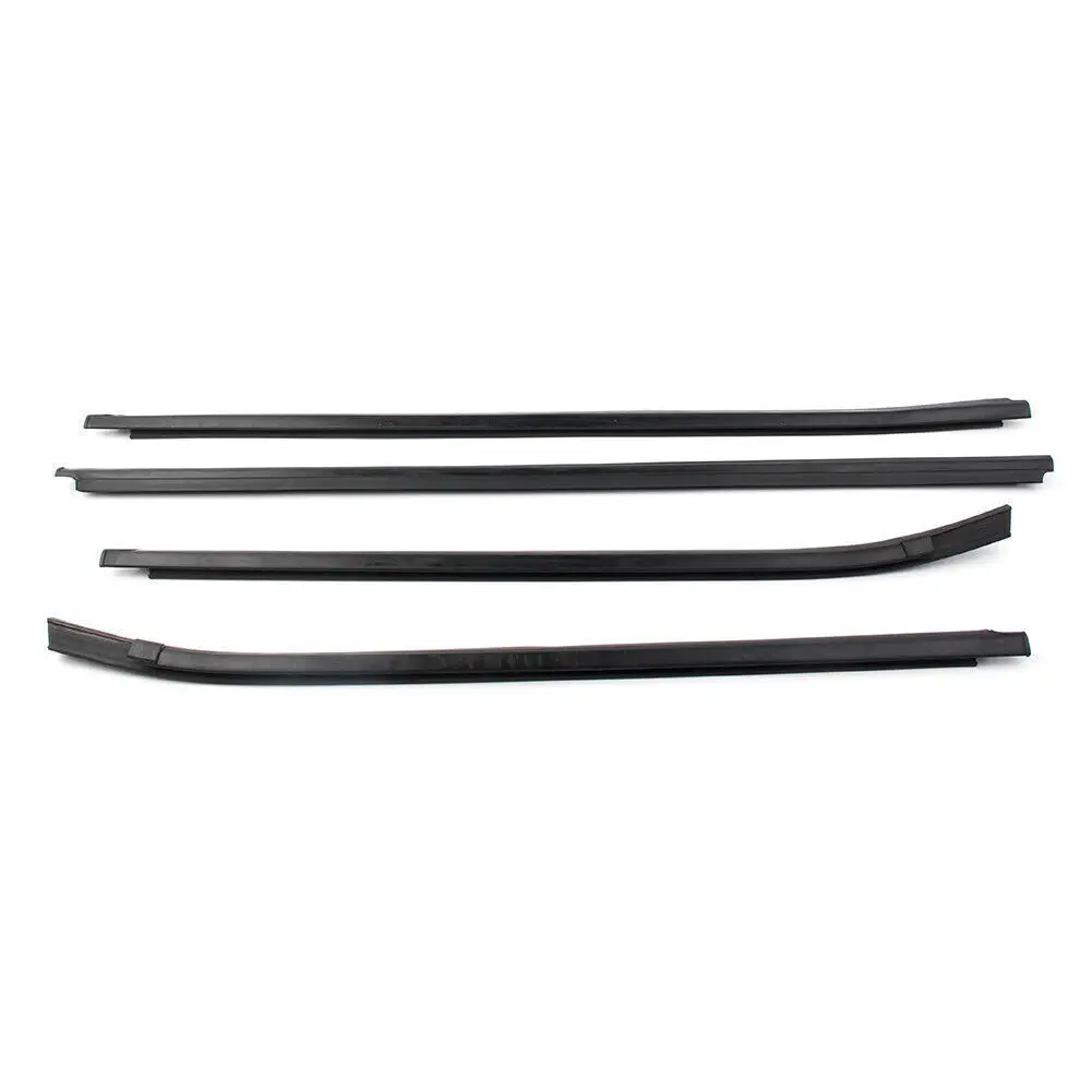 4PCS Car Outer Windows Rubber Weatherstrip For Toyota Hilux SR5 VIGO MK6 2005-2014 Waterproof Door Sealing Window Belt Strip