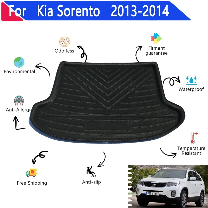 

Car Trunk Mat for Kia Sorento 2013 2014 Accessories 7/5 Seats Car Rear Cargo Tray Trunk Easy Clean Pads Anti-Slip Accessories