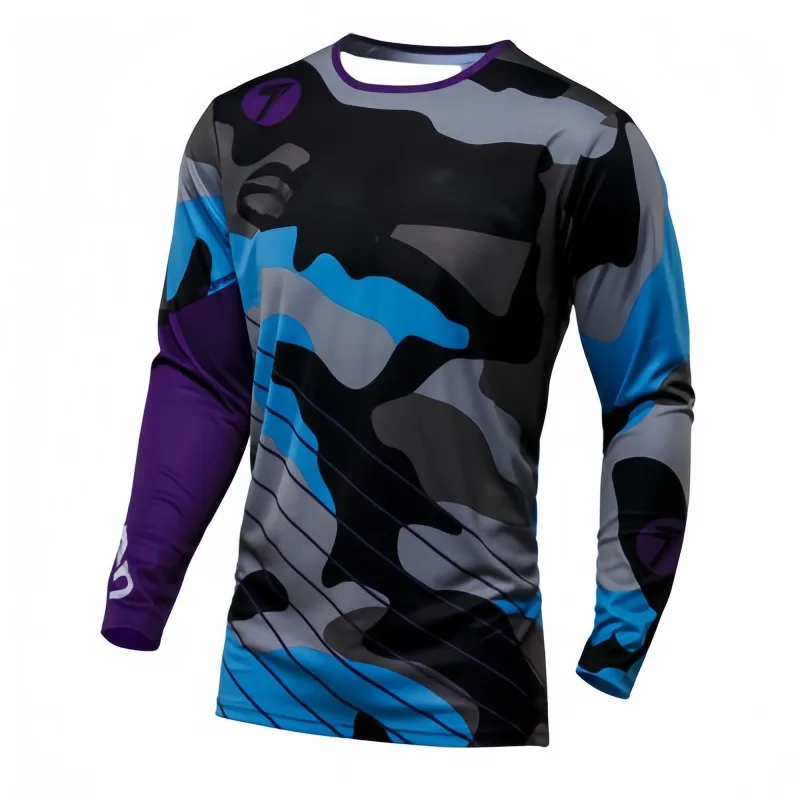 

3D Printed Motorcycle Riding Shirt Quick Dry Long Sleeve T Shirt Fashionable Comfortable for Daily Riding