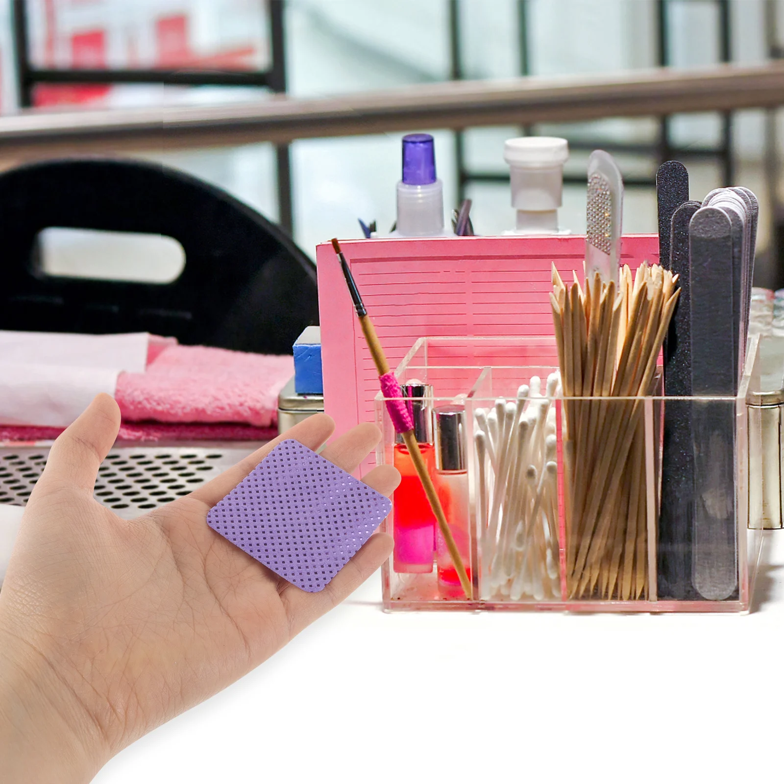 

1200Pcs Nail Polish Remover Pads Soft Lint-Free Square Wipes for Gel Nails Fast Removal Nail Cleaner for Salon Home