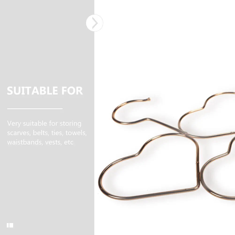 

5Pcs Heart Shaped Scarf Hangers Multifunctional Closet Organizer Tie Belt Holder for Home Storage Rack Scarf Hanger