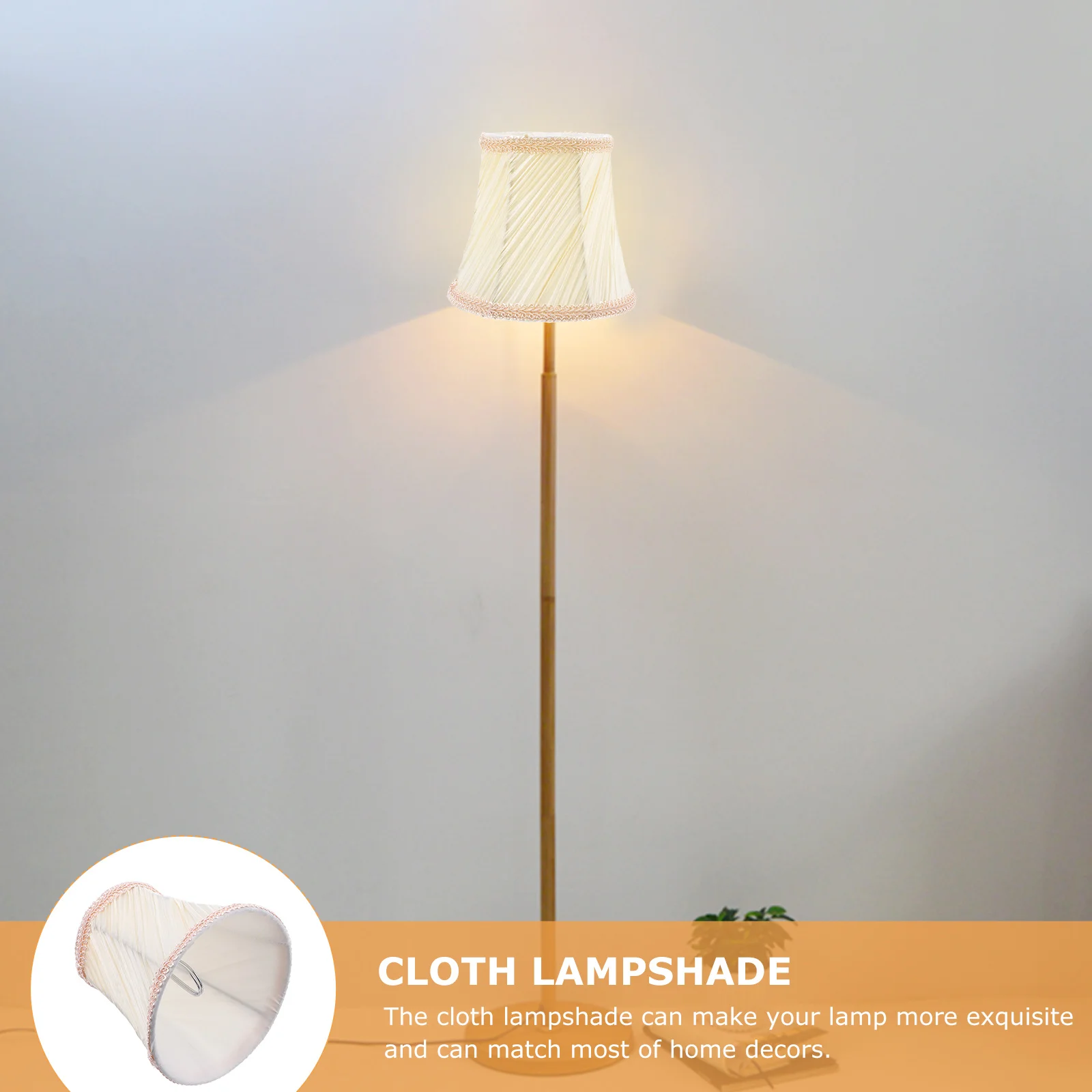 

1 pc Cloth Lampshade For Ceiling Light Chandelier Dust Protection Durable Fabric Shade Exquisite Lamp Cover Practical Home