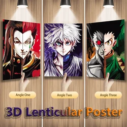 Killua Gon Hisoka Hunter X Hunter Anime 3D Lenticular Wall Posters Flip Changing Pictures for Room Decor(Without Frame)