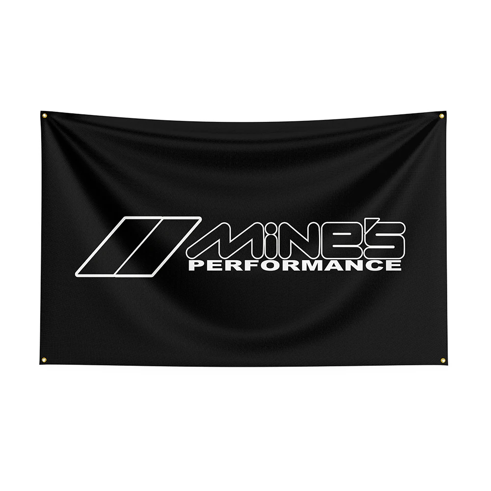 

90x150cm Mines Flag Polyester Printed Racing Car Banner For Decor