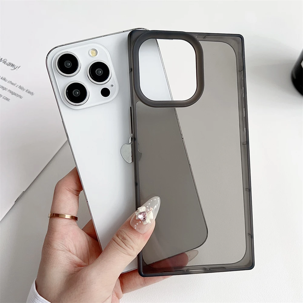 Luxury Matte Soft Silicone Liquid Clear Case For iPhone 11 13 15 Pro Max 12 14 Plus Shockproof Transparent Phone Cover Funda