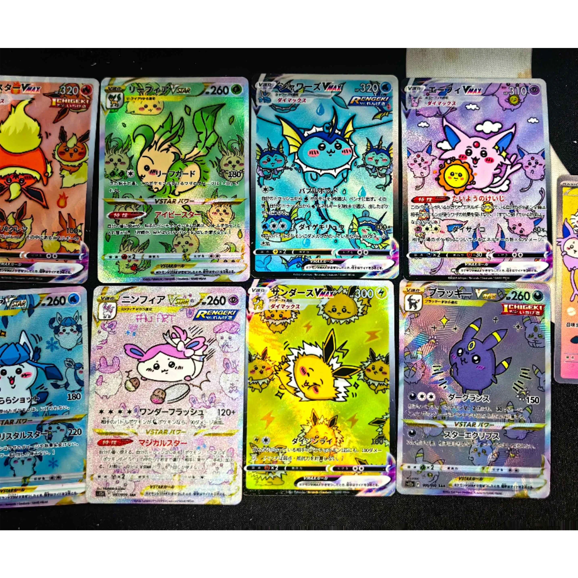 

Diy Self Made 9 шт./компл. PTCG Eeveelution Series флэш-карта Eevee Umbreon Sylveon классическая игра аниме коллекционная карта подарочная игрушка