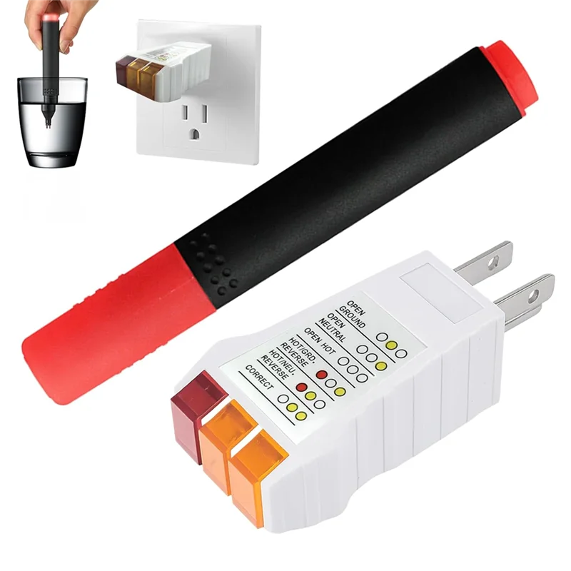 ABKP-接地テスター アウトレットテスター & 接地シート、マット、ブランケット、枕カバー、リストバンド用導電率テストペン