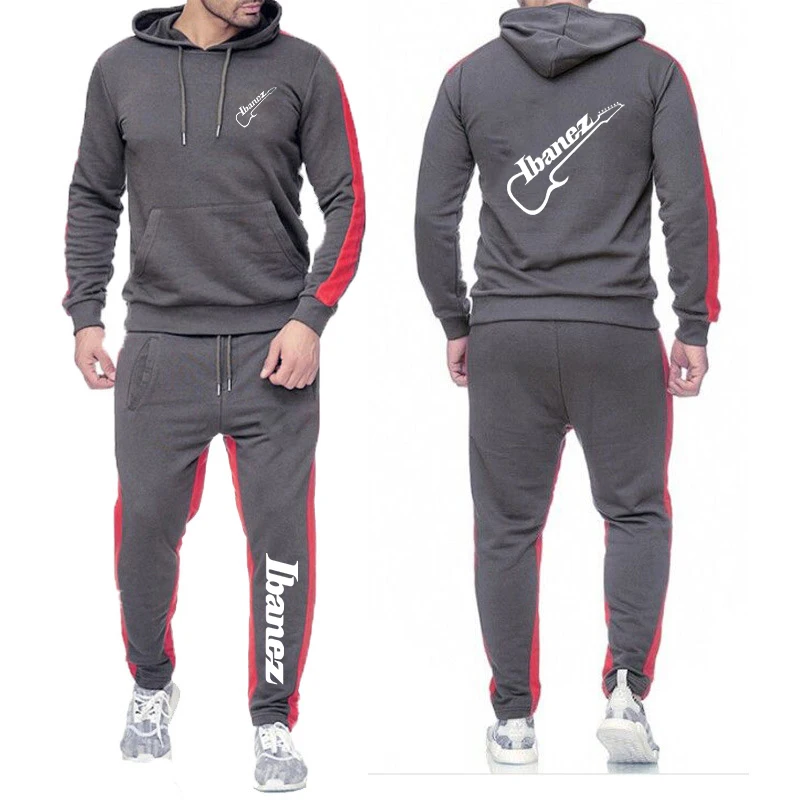 

Ibanez Guitar Logo 2024 Men's New Harajuku Jacket Sport Hip Hop Comfortable Gradient Hoodies Popular Casual Pant Two Piece Suit