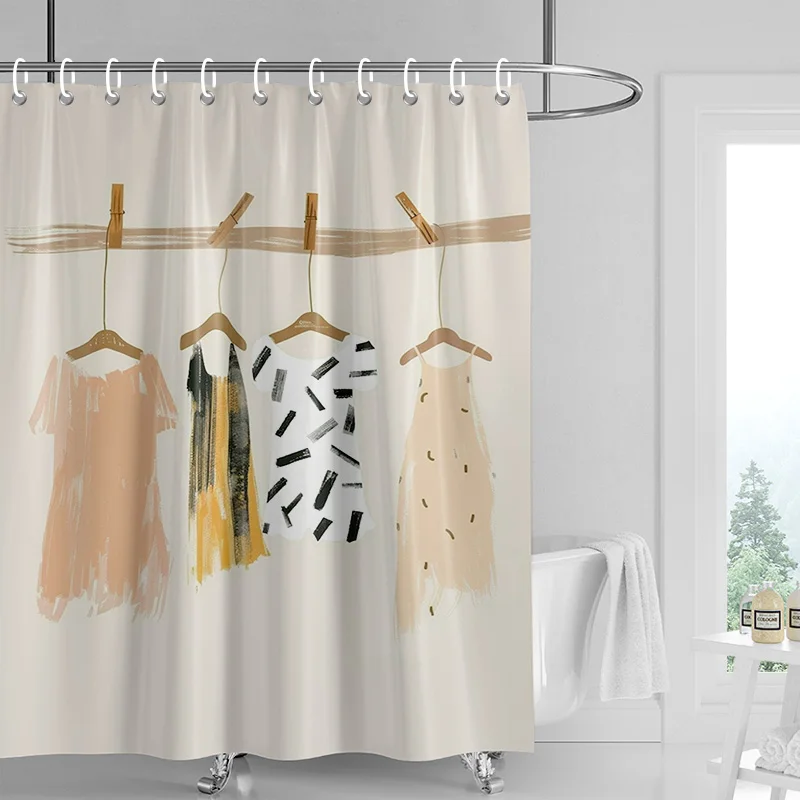 

Ins стиль креативная иллюстрация занавеска для душа ванная комната водонепроницаемая тканевая занавеска для ванной комнаты декоративная тканевая занавеска-перегородка