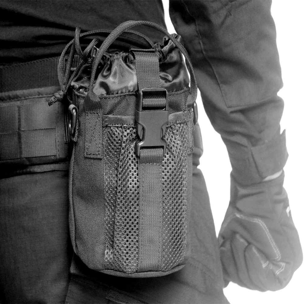 

Molle Tactical Water Bottle Bag Outdoor Multi-Function Mountaineering Travel Water Bottle Cover Insulation Cup Package Waist Bag